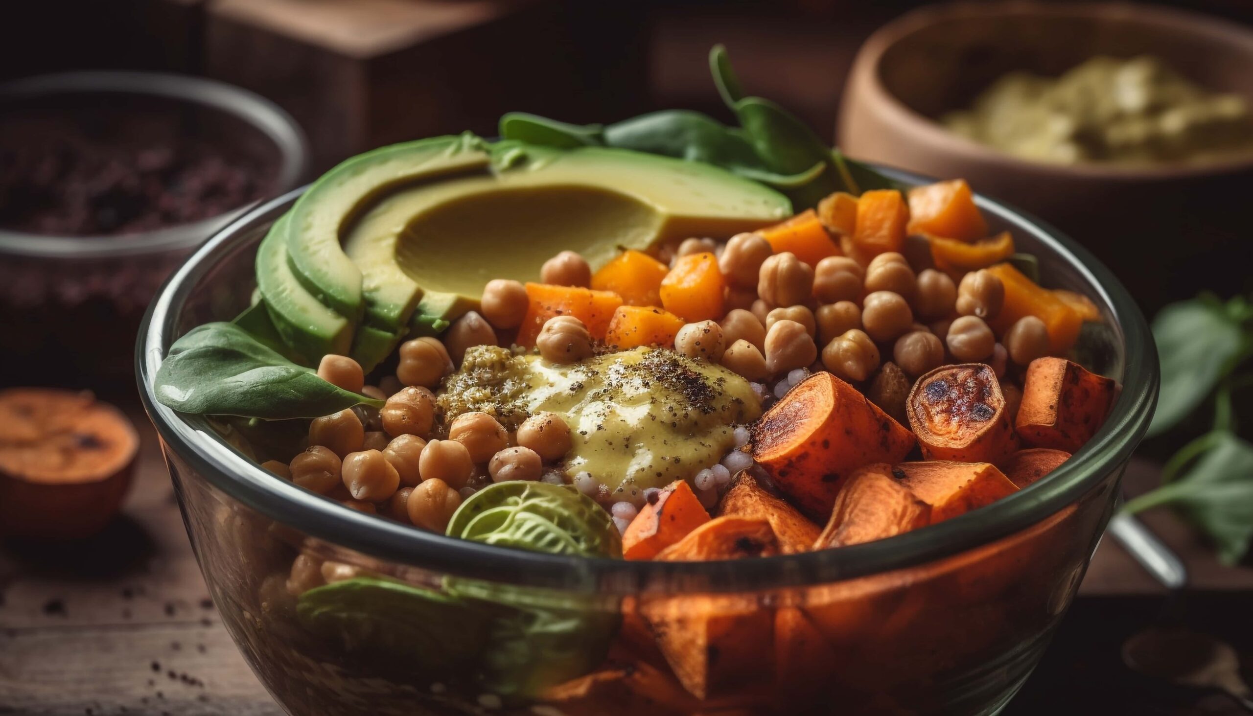 aguacate frijoles frejol tomate vegetales zanahoria bowl humus vegano saludable