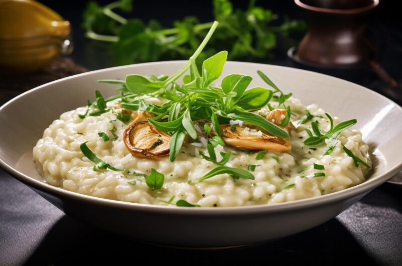 Risotto de Champiñones y Espárragos