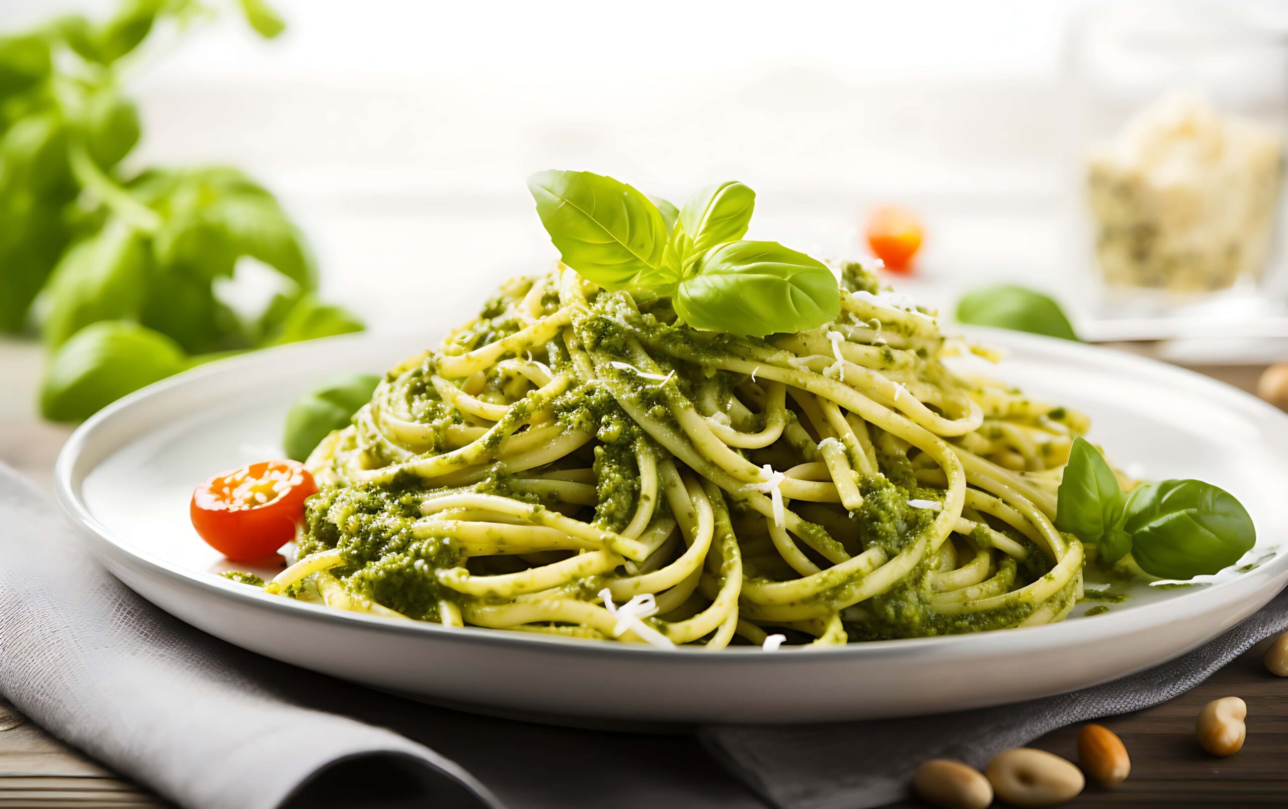 pasta calabacín pesto aguacate proteínas vegetales fideo vegano saludable