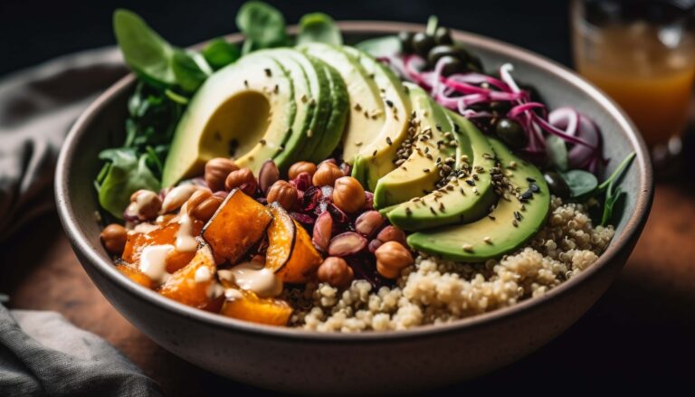 ensalada aguacate frijoles frejol tomate vegetales vegano saludable