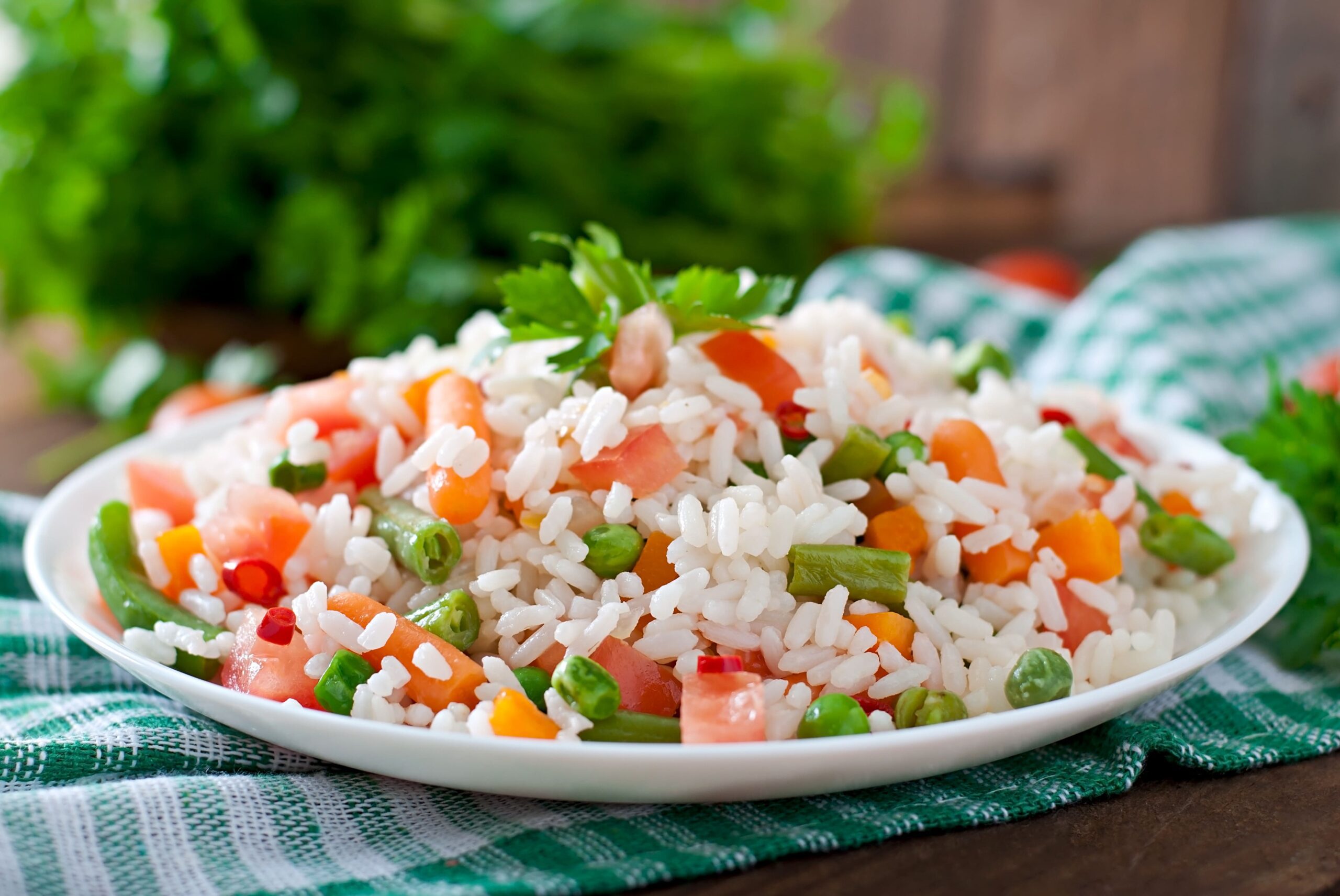 zanahoria tomate arberja arroz coco vegetales vegano saludable